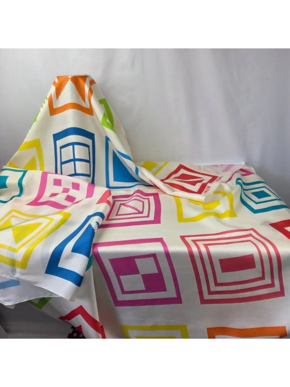 Ruth Adler Schnee Designs Geometric Print Silk Scarf